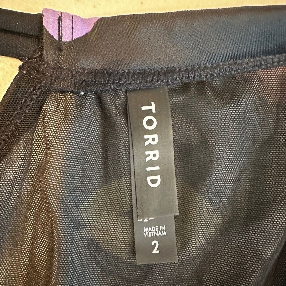 Torrid Lips Pattern High-Rise Strappy Back Swim Bottom 2X - Picture 6 of 11